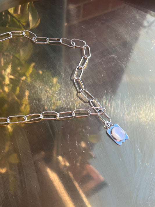 MOP charm on paperclip chain