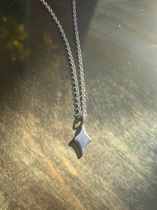 Sparkle Charm Necklace - Brushed
