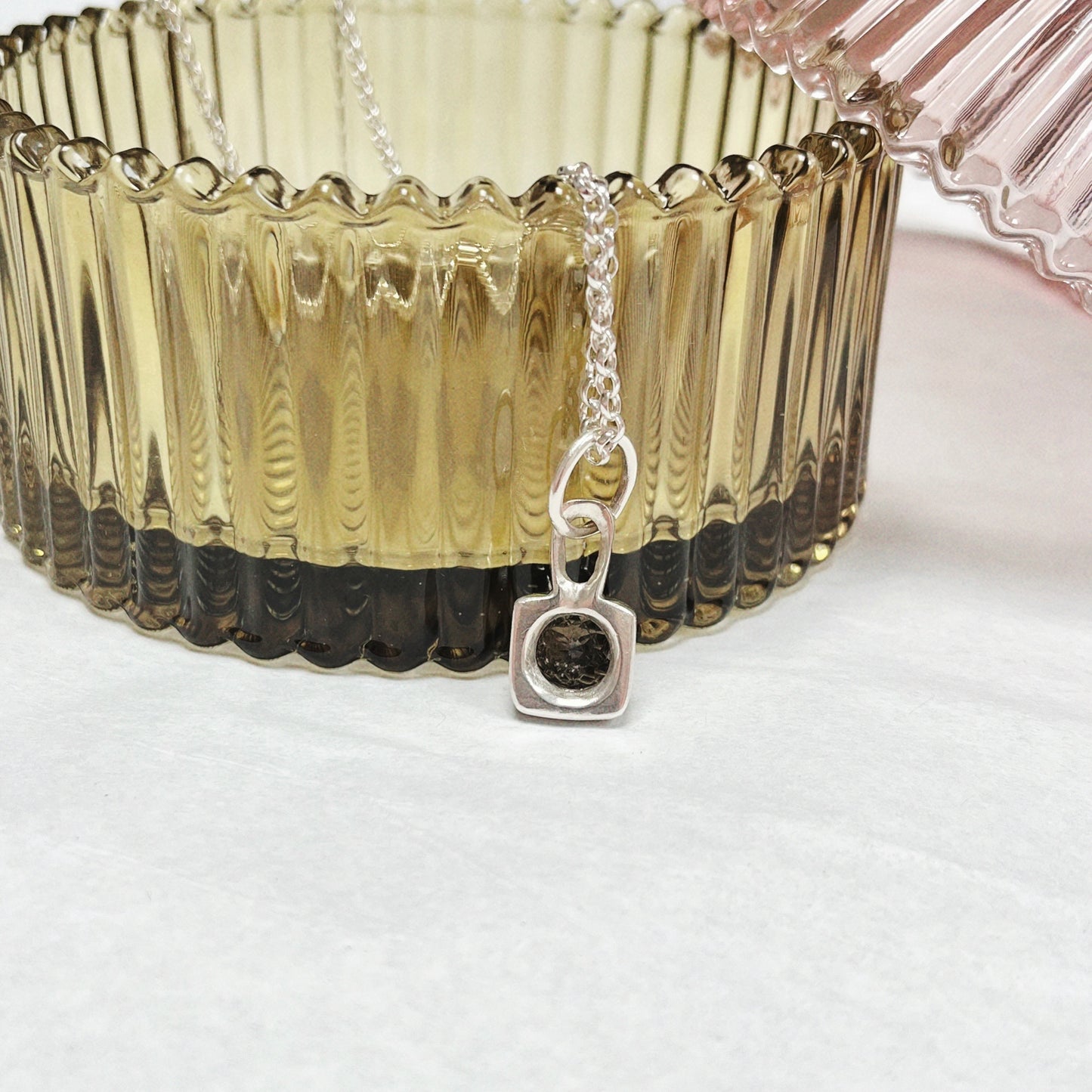 Smokey quartz charm necklace - SAMPLE