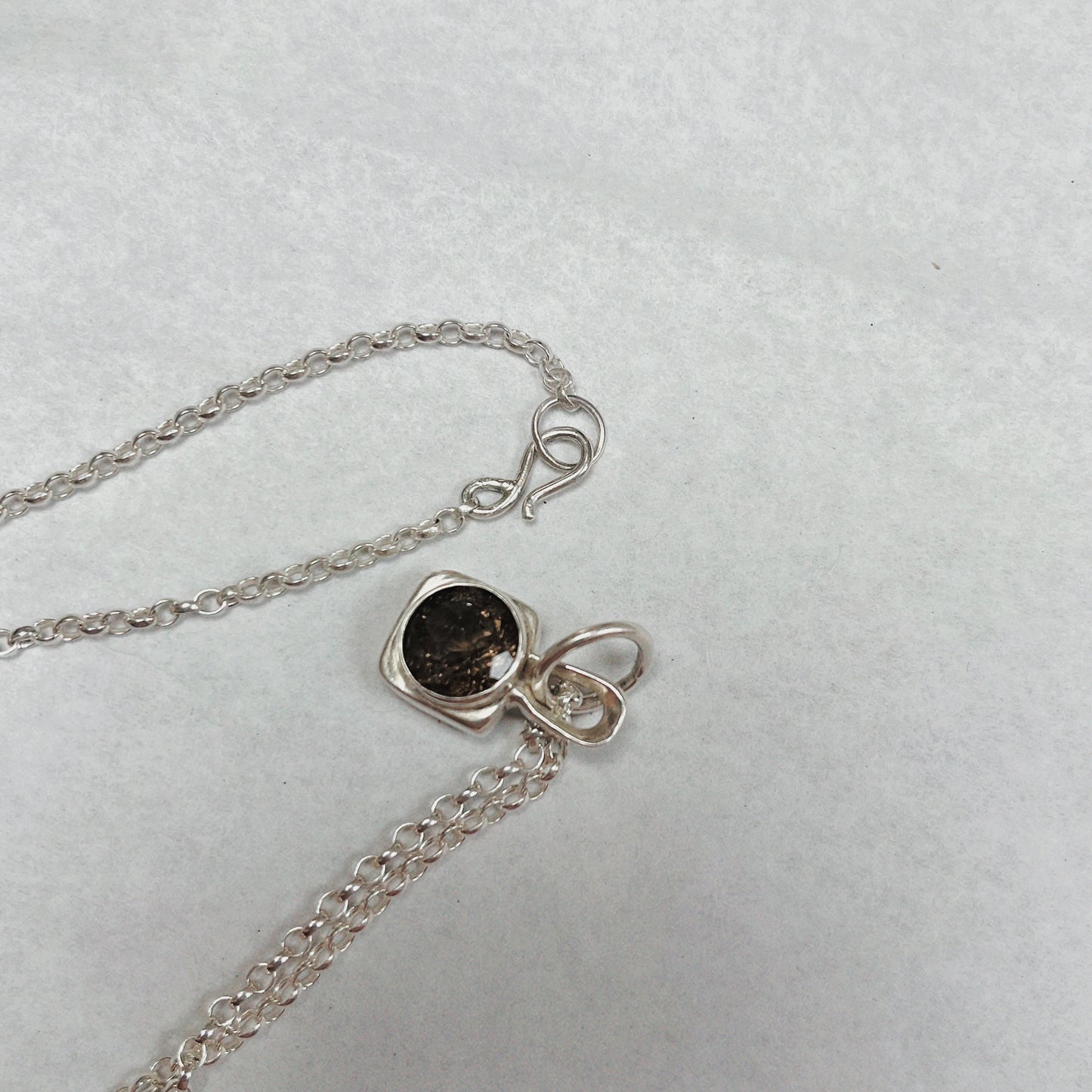 Smokey quartz charm necklace - SAMPLE