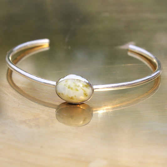 Marble silver bangle