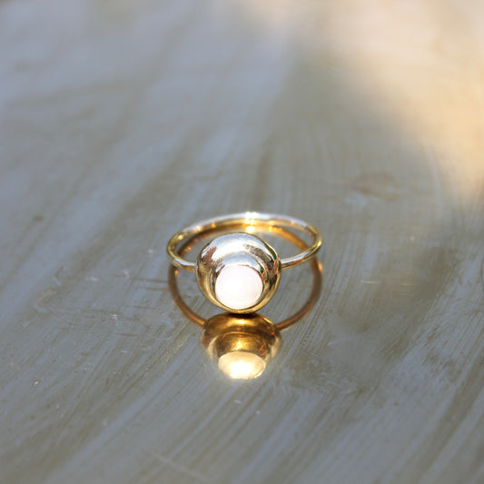 Mother OP dome ring in gold