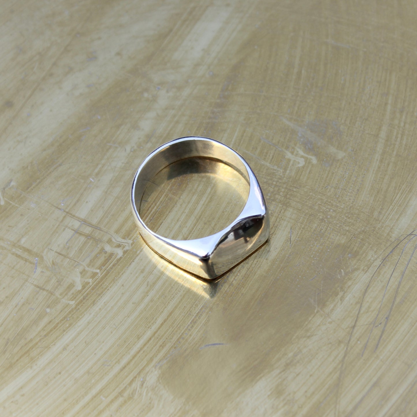 Dipped signet ring in silver