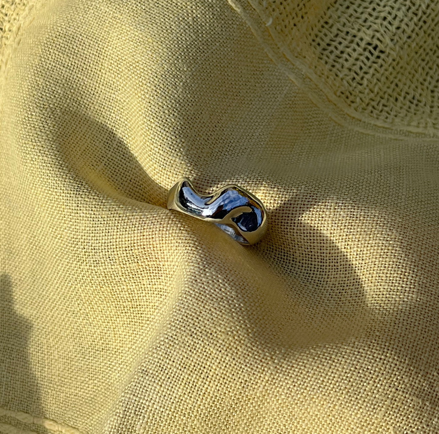 Pinched Silver Ring